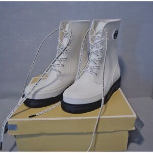 MICHAEL Michael Kors Women's Size 8‎ Montaigne Rubber Laced Boots White